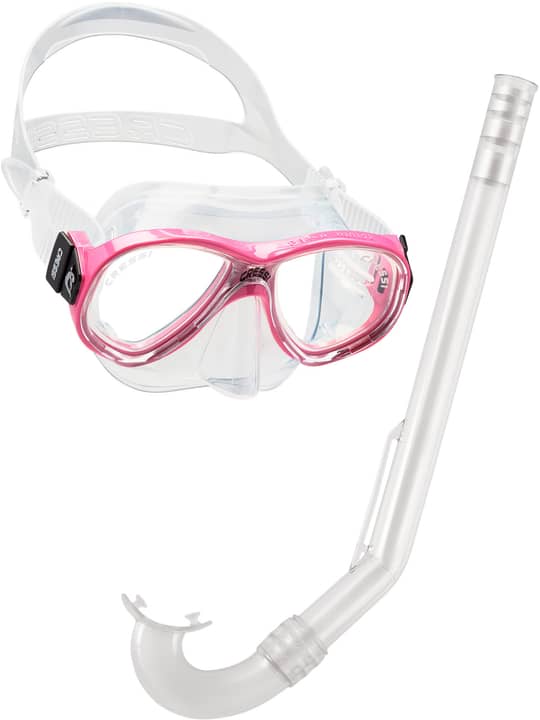 Cressi Perla Mare Set Jr Maschera + Aeratore Tubo col. ROSA